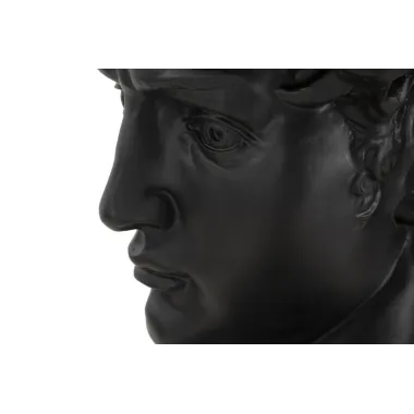 SCULTURA GŁOWA STAREGO CZARNA 44x35,5x60 cm